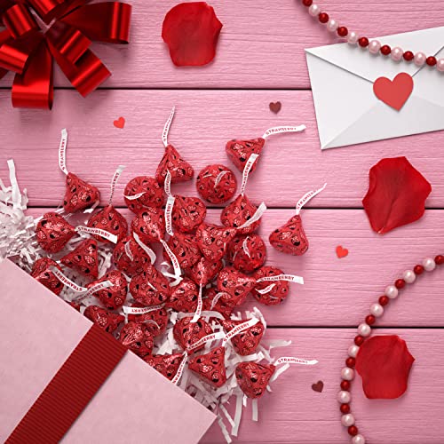 HERSHEY'S KISSES Chocolate Dipped Strawberry Extra Creamy Milk Chocolate with Strawberry Center Candy, Valentine's Day, 9 oz Bag - Thumbnail 5