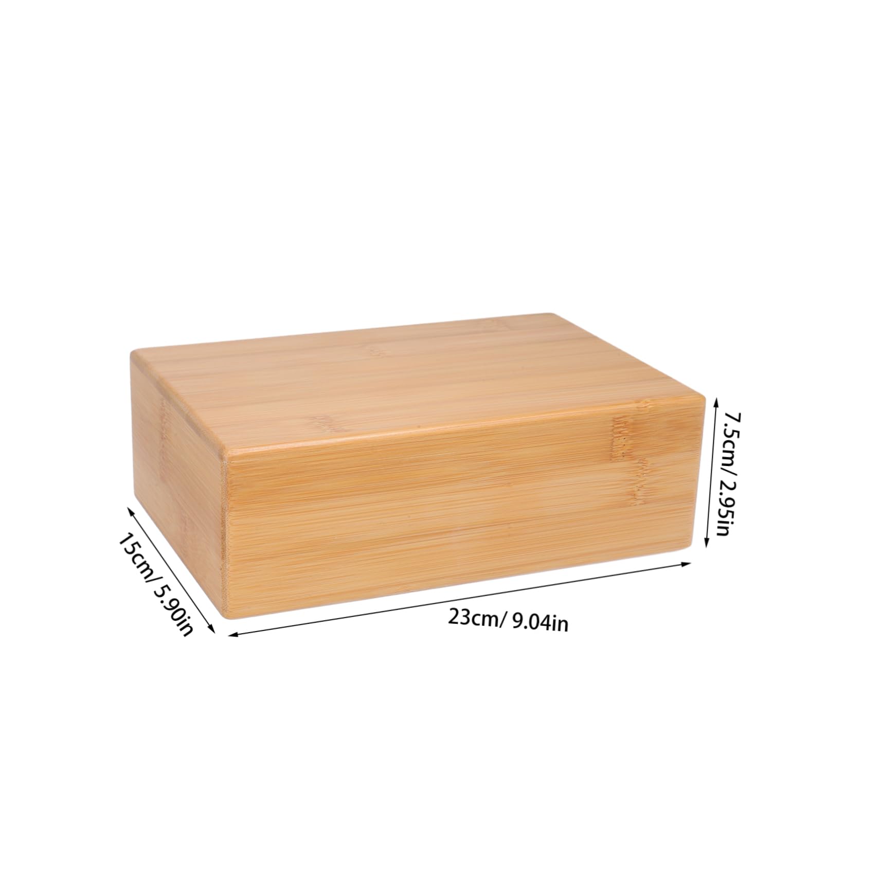 WOONEKY Bloque de Yoga y Superficie Lisa de Bambú Natural para Entrenamiento Seguro Adecuado para Ejercicio de Yoga y Fitness en Casa