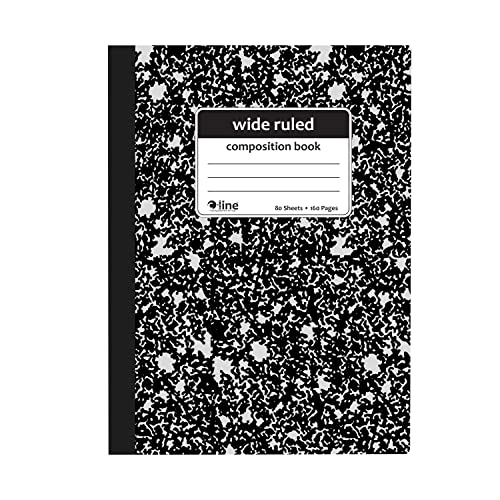 C-Line Composition Notebook, Wide Ruled, Marble Cover, 1 Notebook, Color May Vary (22010) #TOP2