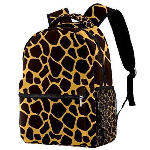 Sac à dos de voyage girafe noir et jaune pour campus et loisirs