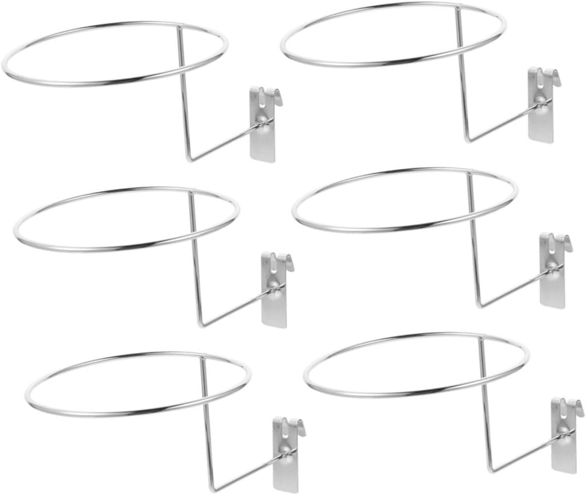 6pcs Hat Rack Set Hat Display Hanger Cap Organizer Ball Holder Rack Football Holder for Store Shop Mall Supermarket