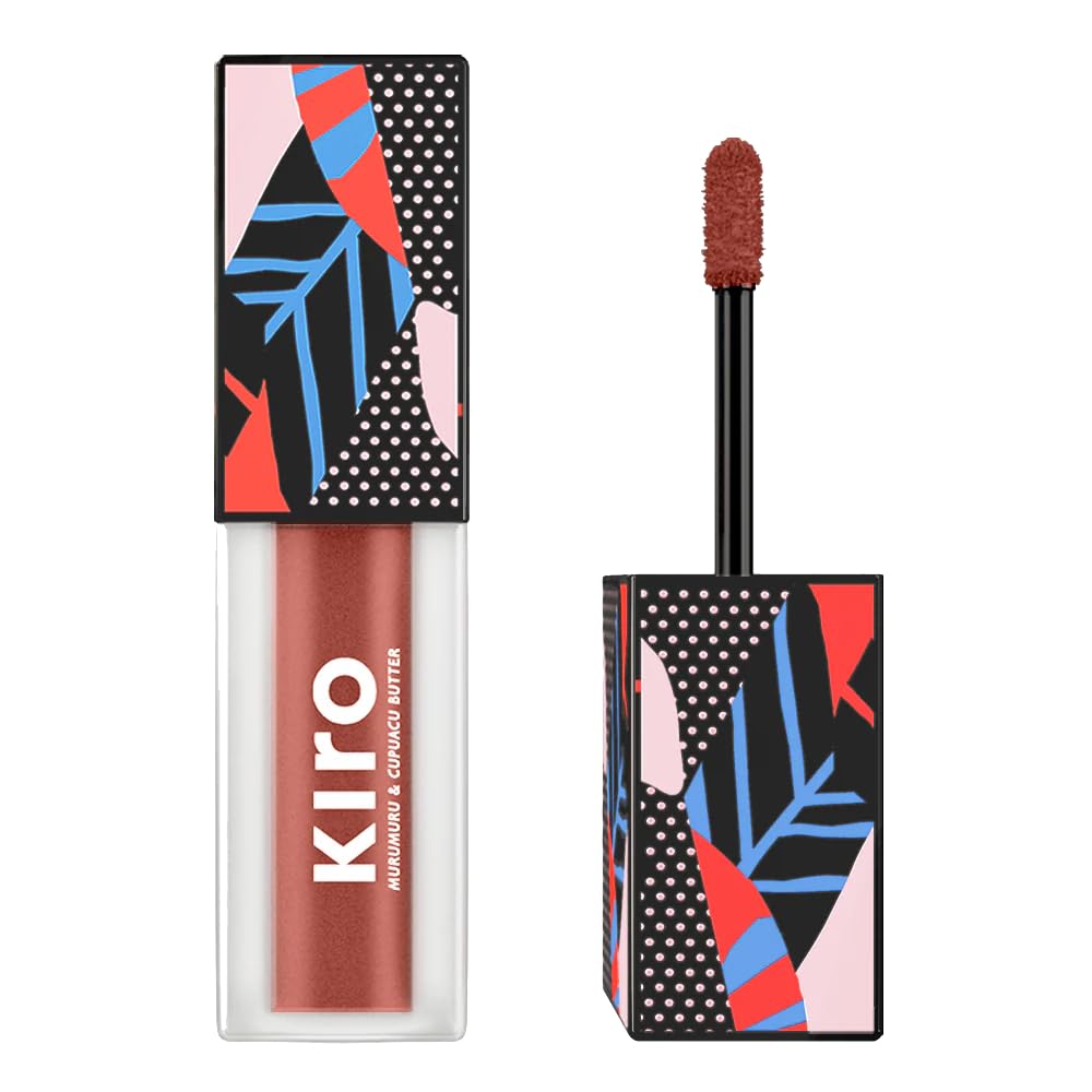 Kiro Super Butter Lip Lacquer - Spiced Nutmeg (Deep Nude), 5ml | Hi-Shine, Intense Color, Non-Sticky, Hydrating | Infused with Murumuru, Mango, Cupuacu, Cocoa & Shea Butters | Vegan & Cruelty-Free