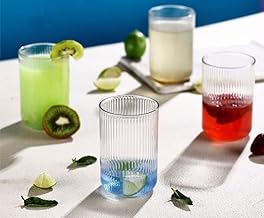 Plastic Juice Glass - Unbreakable Plastic Drinking Glass, Soft Drink Fibre Glass, Whisky, Beer,Wine Cocktail Drinking Glass Set for Guest, Home, Office & Sarbat Glass Set of 6(Approx 300ml)