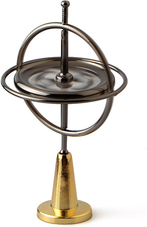 Surakey Juguetes giroscopio,Giroscopio antigravedad de metal,Gyroscopio de la punta del dedo Aliviar la presión del juguete educativo Spinning Top Gyroscope