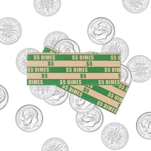 Envoltorios planos a rayas para monedas de papel resistente blister 1000 ud 7