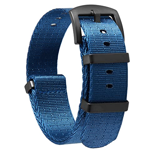 Image of BINLUN Nylon Watch Band Thick G10 Premium Ballistic Nylon Multicolor Replacement Watch Straps with Silver /Black Stainless Steel Buckle for Men Women 18mm 20mm 22mm 24mm