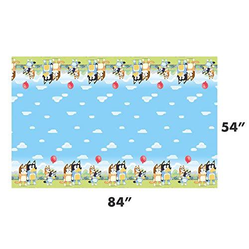 Unique Bluey Birthday Party Supplies - Rectangular Plastic Table Covers (Pack of 2) and Sticker by Unique - Image 3