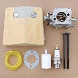 okuya Kit de Recambio Kit de Filtro de Aire de Tornillo de carburador for Husqvarna 61 268 272 MADRIA 503496901, 501527701, 501807105 w Manguera de...