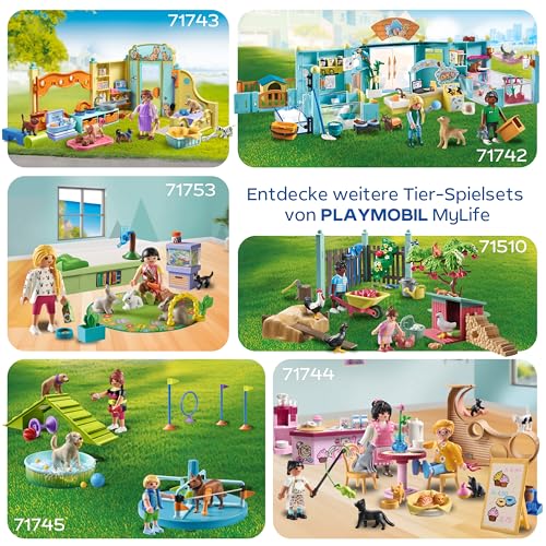 PLAYMOBIL | Welpenhaus | Welpenspielzeug Kind | Tierfiguren Set | Spielzeug für Kinder ab 4 Jahren | 71743
