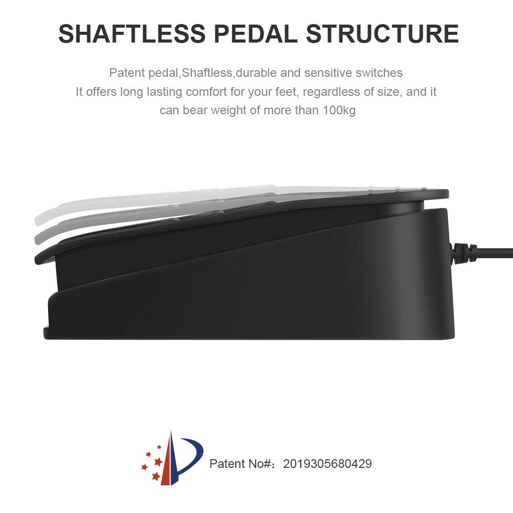 iKKEGOL - Pedal óptico USB de un Solo pie, Control de Interruptor óptico, Programa de una tecla, Teclado de computadora, Mouse, Juego de acción HID