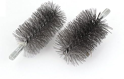 Aexit 12mm Thread Painting Supplies & Wall Treatments 73mm Dia Steel Wire Pipe Tube Cleaning Chimney Paint Rollers Brush 2pcs