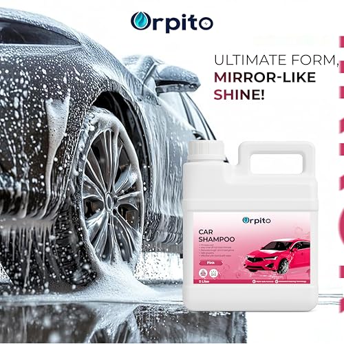 Image of Car Shampoo 5L Multi Fragrance | High Foam Car Wash Liquid | Deep Cleaning Formula | pH Neutral Paint Safe | Removes Dust & Grime | Glossy Finish Wash (1, pink)