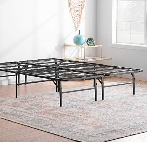 Linenspa 14 Inch Folding Metal Platform Bed Frame - 13 Inches of Clearance - Tons of Under Bed Storage - Heavy Duty Construction - 5 Minute Assembly - Twin