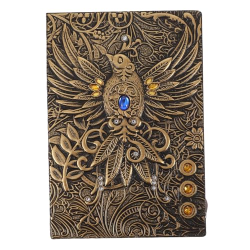 Ipetboom Cuaderno Vintage con Tapa Dura Fénix Libreta Retro para Oficina y Diario de Escritura para Viajes y Regalos Creativos