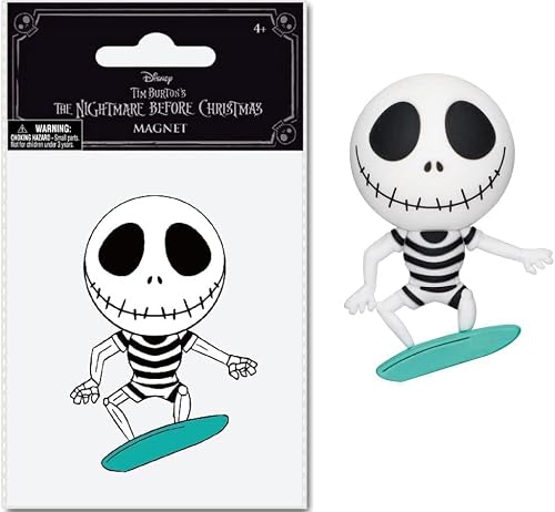 Jack's Nightmare Before Christmas Pop Figure Bundled With Jack Skellington Vinyl Pocket Hanger + Master Fright Magnet! + Blind Box Halloweentown Mini + Passport Blacklight Bag + Zero Mini Pin! 5-Items #TOP3