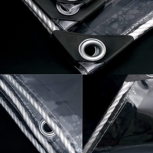 Lona de PVC transparente resistente impermeable con ojales para exterior 3