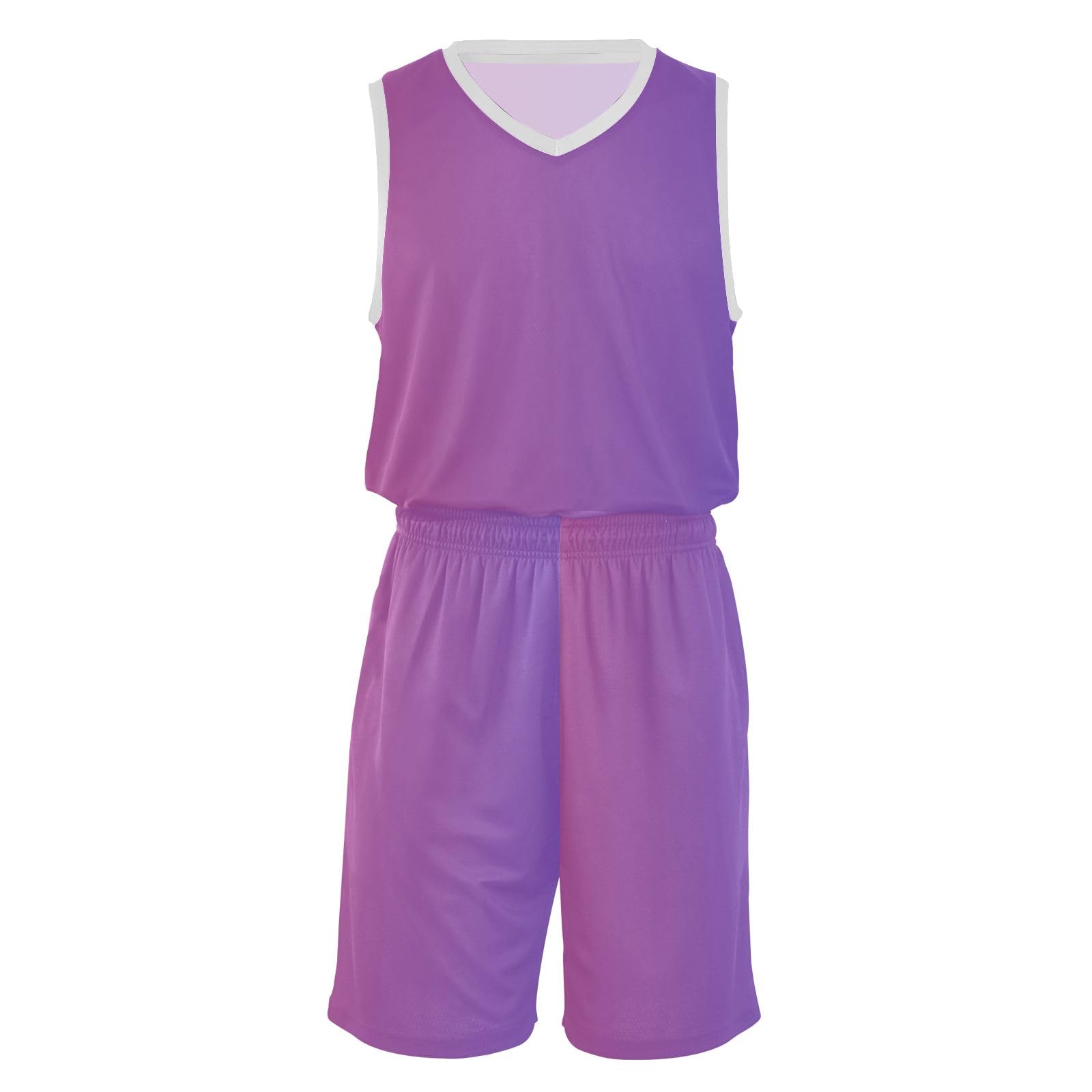 Red Blue Gradient Youth Basketball Jersey Sportswear Boys' Youth Match-up Basketball Jersey Youth Basketball Practice Jerseys for Girls Boys