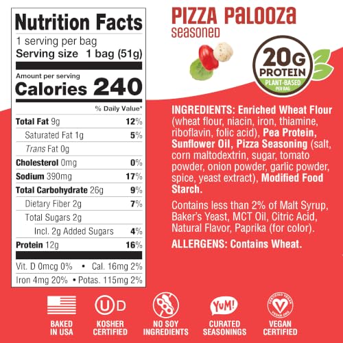 Image of Lenny & Larry's FITZELS Variety Pack, 3 Flavors, 12 Count- Savory Pretzel Snacks Incredibly Tasty, High Protein Salty, Vegan, 20 g's of Plant Based Protein, 3 oz Each