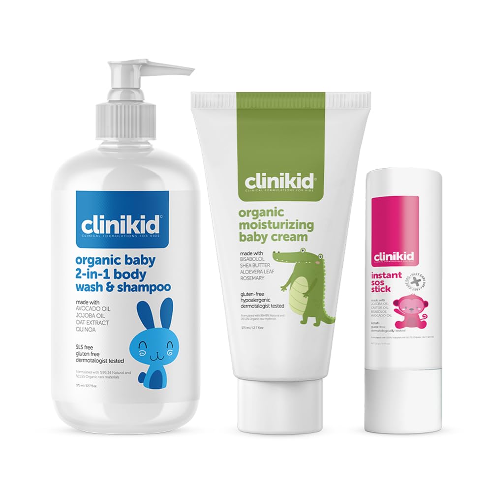 Clinikid My Child Grows Up Kit, Deeply Cleanses The Skin and Hair, Soothes and Nourishes Dry Skin, Baby Lotion and Baby Wash Set