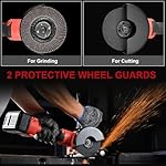 AOBEN Cordless Angle Grinder 4-1/2 inch, 21V Battery Grinder Tool, Power Electric Grinders, Brushless Motor, 2x4.0Ah Battery & Fast Charger, for Cutting, Griding, Polishing - Image 5