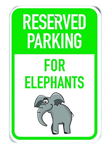 Panneau éléphant de dessin animé en aluminium de 30x45 cm à offrir pour un anniversaire