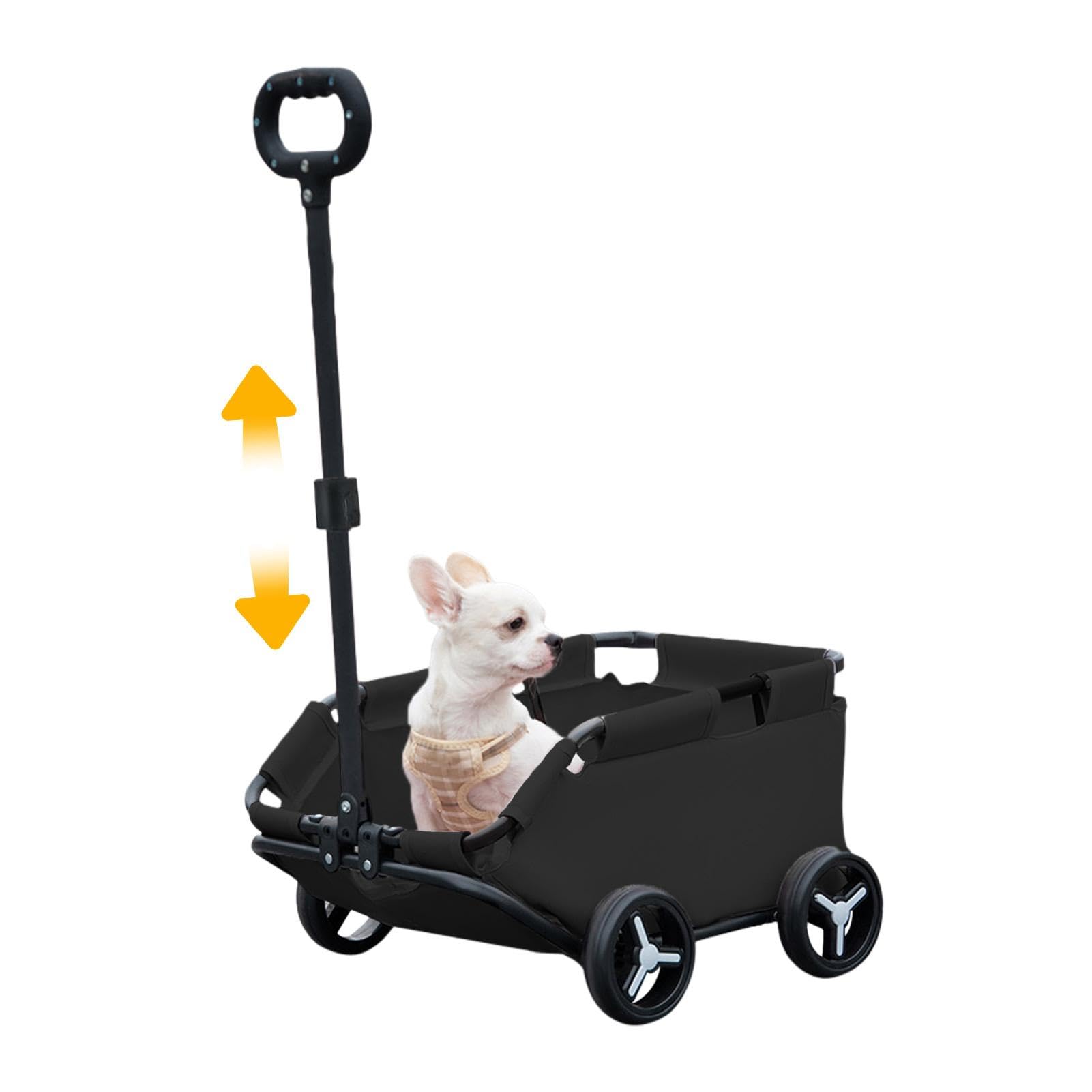 Cochecito compacto para mascotas – Cochecito para perros | Cochecito plegable ligero y plegable, carrito de 4 ruedas para perros pequeños, cachorros, gatos, ideal para viajes, compras, paseos y jugar