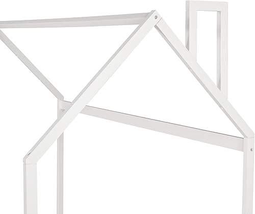 Miniatura 7 de Montessori - Cama tamaño individual para niños, cama de casa para niños pequeños con techo, base de cama de madera para suelo, mueble de dormitorio