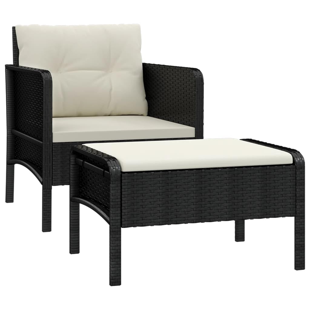 Salon de jardin avec tabouret et coussins amovibles pour un confort modulable