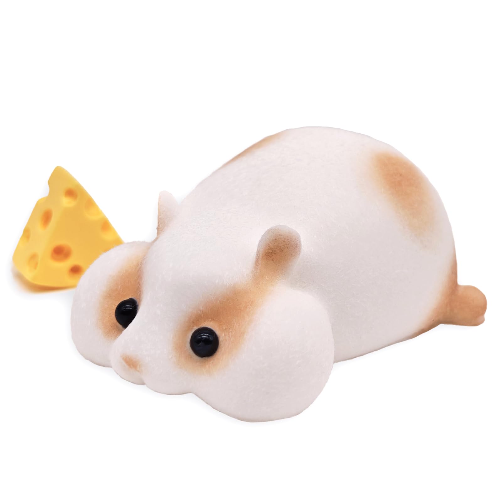 Hamster Flocking Cute Squishy Silicone Toys Handmade Taba Squishy Stress Relief Plaything Perfect for Birthday Gifts