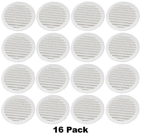 Grille d'aération ronde plastique blanc 10,2 cm pour ventilation