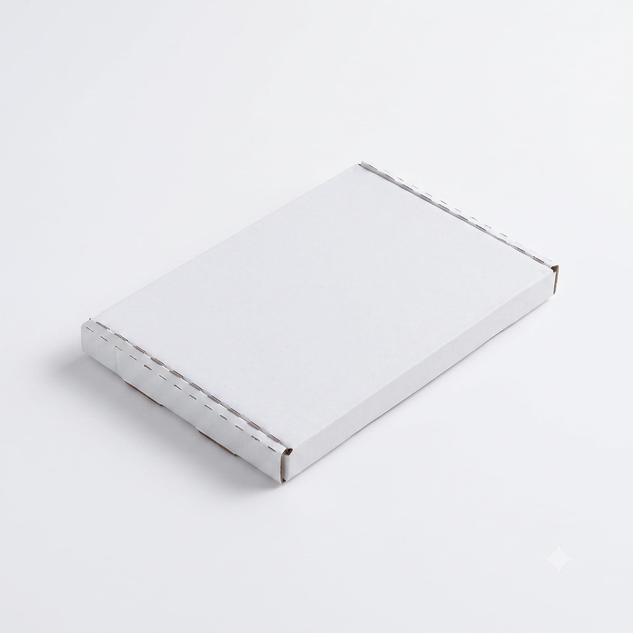 Großbriefkarton 230 x 160 x 20 mm, weiß, einwelliger Faltkarton, DIN A5, FEFCO 0427, Versandkarton mit Steckverschluss (200)