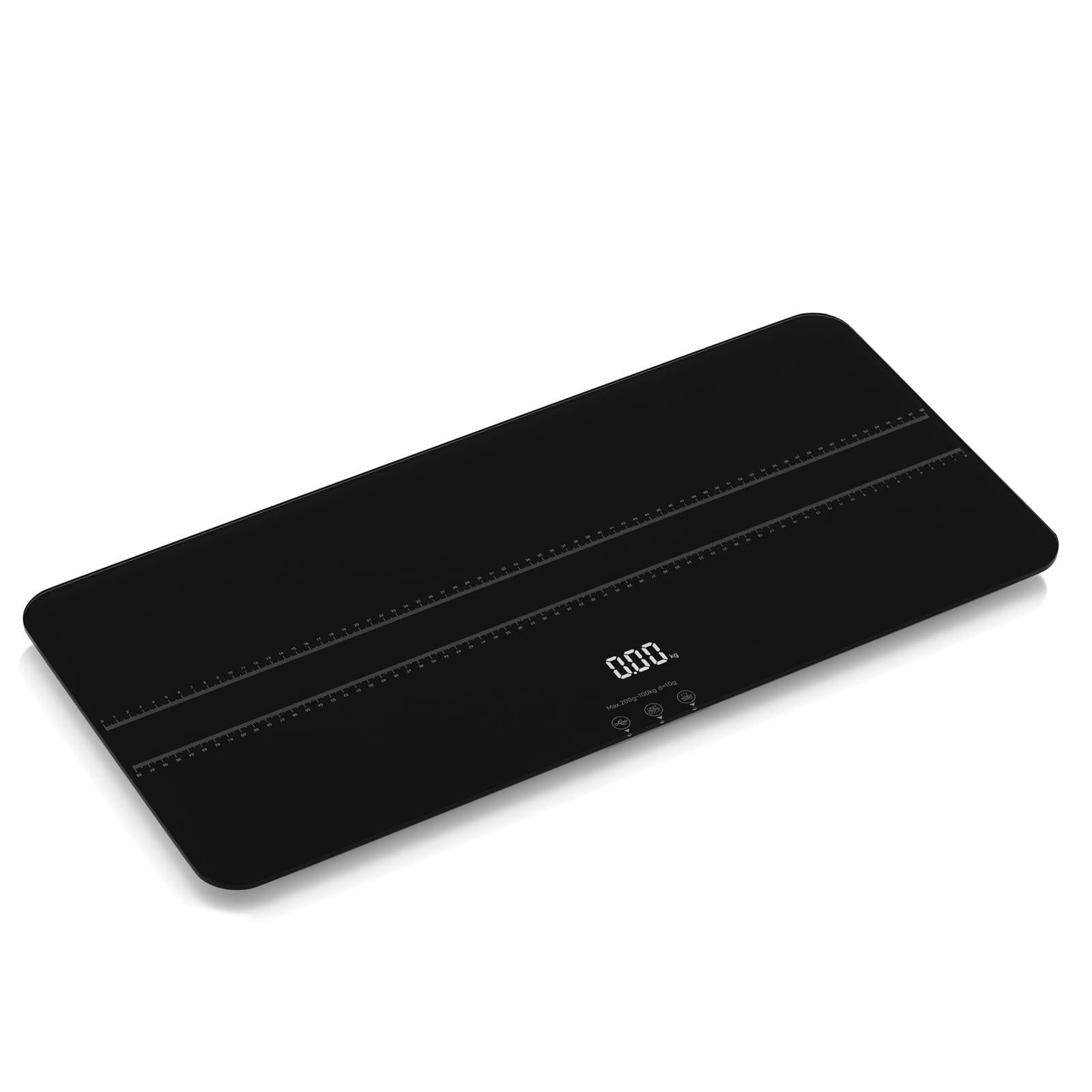 Bilancia digitale per cani Bilancia digitale LCD - Max 99,8 kg | 3 modalità di pesata lbs, kg, st, unità di ricarica USB/funzione tara/attesa 68,9 x 33,3 cm (nero)