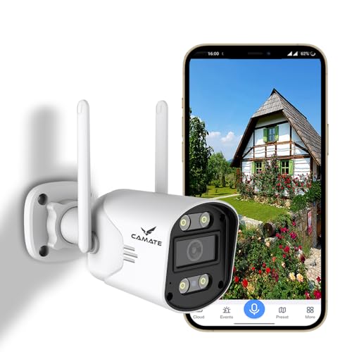 Camate Knight 3MP Wi-Fi Outdoor CCTV Camera | Two-Way Talk | Colo...