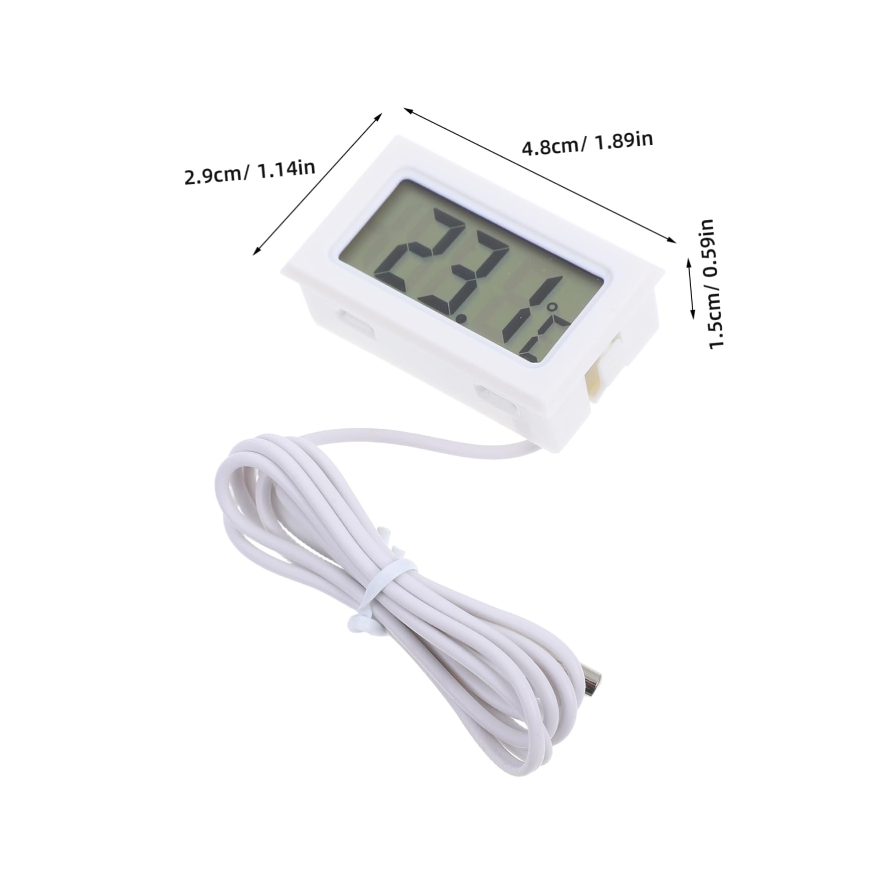 Alipis Digital Thermometer Digital Refrigerator Thermometer Probe Thermometer Digital Fridge Thermometer Plastic White