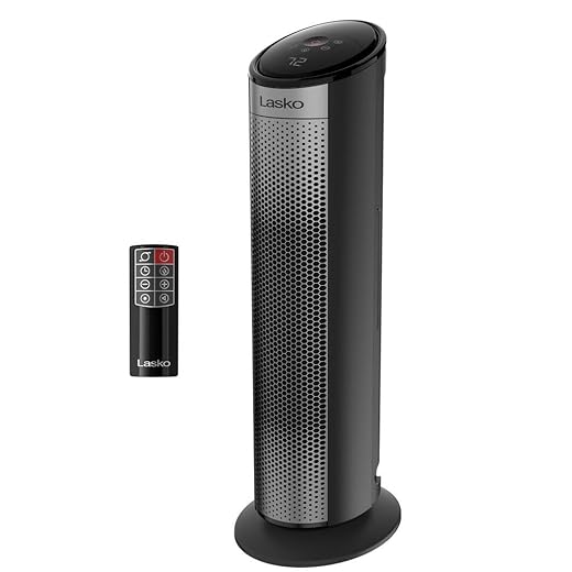 Lasko Elite Collection Revolution Full-Room Ceramic Heater with Remote, CC23645, Black