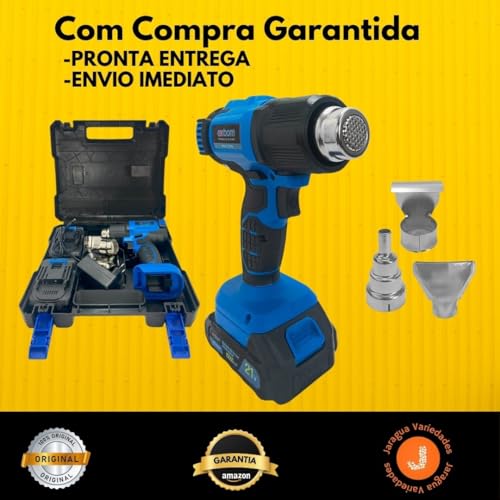 Soprador Térmico Portátil 320W 21V 5 Modos 2 Baterias 10000mAh Potente