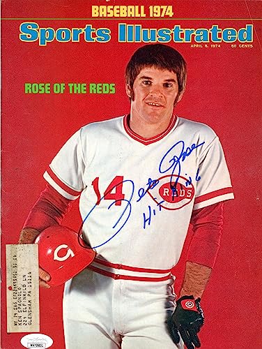 Pete Rose "4256" Autographed Sports Illustrated Magazine - April 8, 1974 (Jsa) - Autographed Mlb Magazines #TOP5