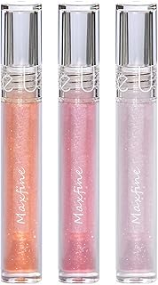 Lip Plumper Gloss Set,Moisturize & Volumize Lips Instantly for Thicker & Fuller Lips,Glossy Finish Lips Water Gloss for Daily Use,Lip Care Serum Hydrating &Reduce Fine Lines Lip Enhancer(3Color)
