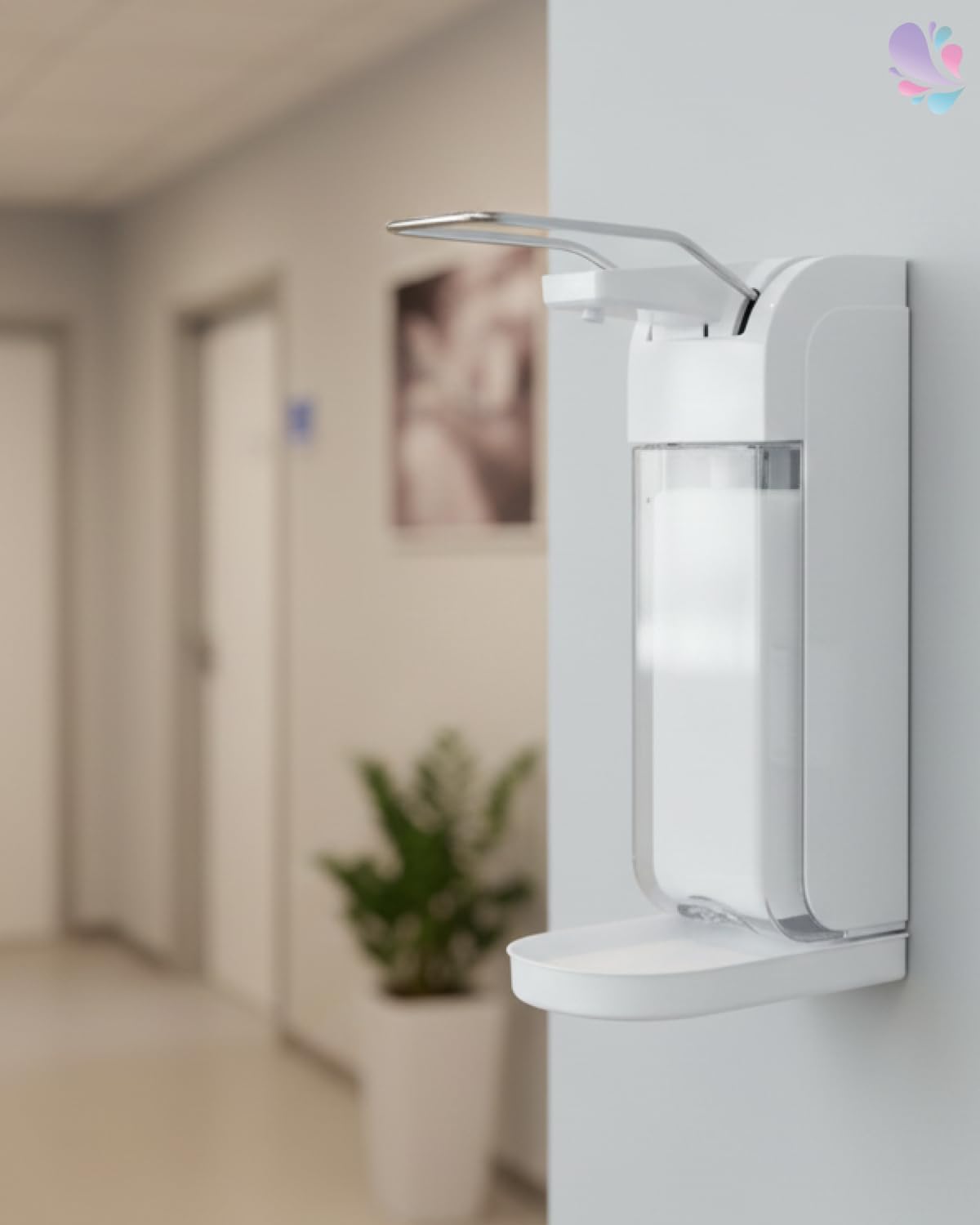 Universal-Armhebelspender-Set + 2 × 500 ml Händedesinfektion