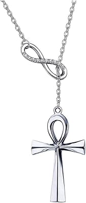HOLLP Ankh Cross Y Necklace Cross Y Necklace Egyptian Ankh Y Necklace Egyptian Religion Ankh Jewelry Coptic Gift