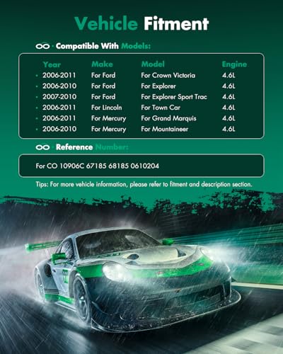 Image of SCITOO A /C Compressor for Ford for Explorer 4.6L 2006-2010 | Fast Cooling, Ultra Low Noise (≤72 dB)Air Conditioner Compressor with Clutch, Easy Installation, 67185 68185 0610204