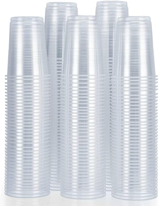 Fredy's Full Pint Plastic Disposable Drink Cups Pack of 50 (20oz/568ml