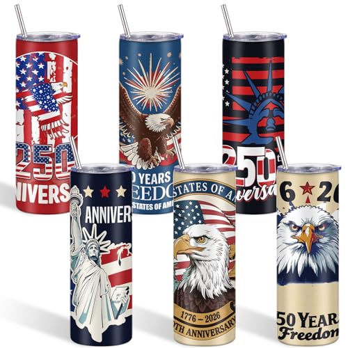 6 Stainless Steel 20 oz Tumblers