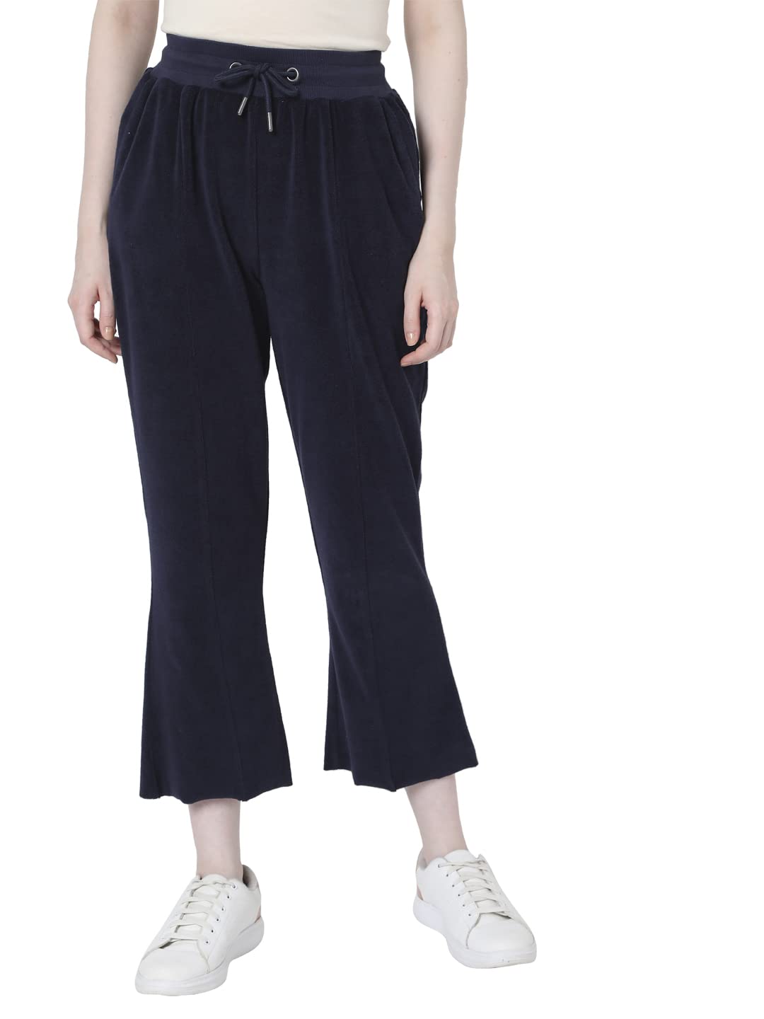 Vero Moda Flared Track Pants (272335901_Navy Blazer_S) in navy