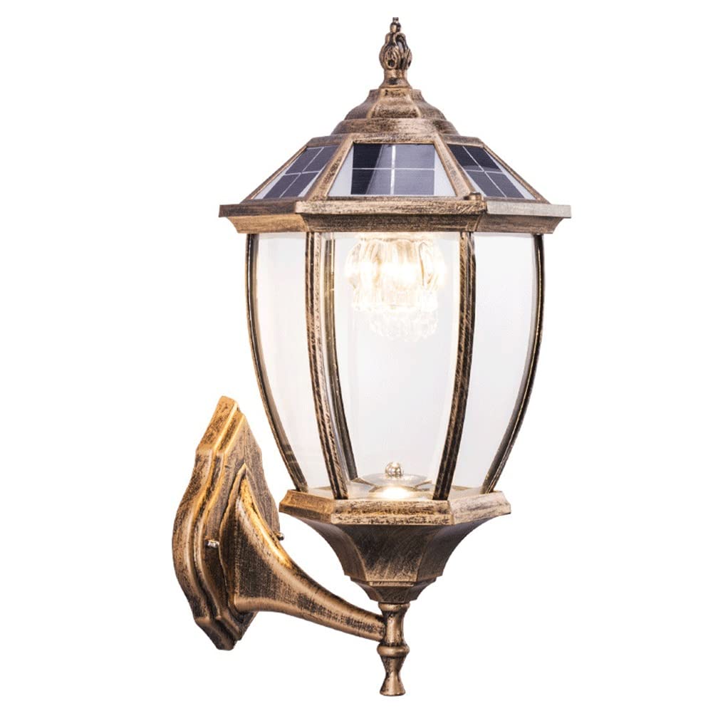 Applique murale solaire haut de gamme en aluminium moulé sous pression et verre rayé