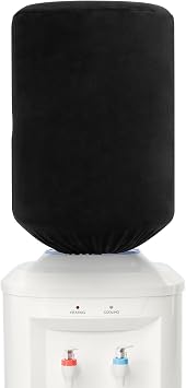 Beautyflier Water Dispenser Barrel Cover for 5 Gallon Water Bottle, Elastic Fabric Water Cooler Dust Proof Covers, Reusable 5 Gallon Water Jug Cover, Dustproof Protector for Home, Office Black