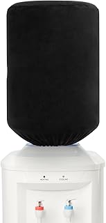 Beautyflier Water Dispenser Barrel Cover for 5 Gallon Water Bottle, Elastic Fabric Water Cooler Dust Proof Covers, Reusable 5 Gallon Water Jug Cover, Dustproof Protector for Home, Office (Black)