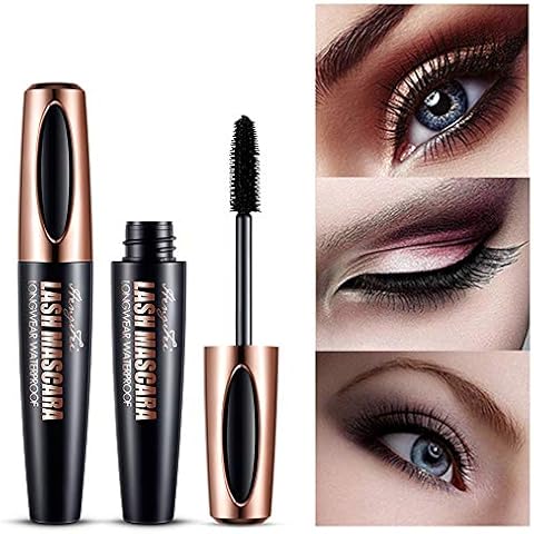 YZOTEK 4D Silk Fiber Lash Mascara - Natural Fiber Waterproof Eyelash Mascara for Thickening & Lengthening, Extra Long-Lasting Non-Toxic Extension Mascara (Black) Cover
