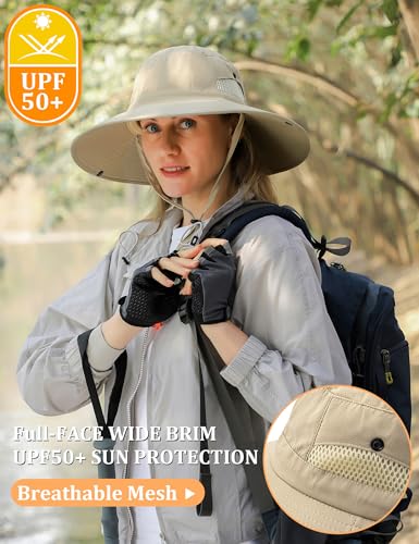 Peicees Sombrero de Playa Proteccion UPF 50+ Mujer miniatura 3