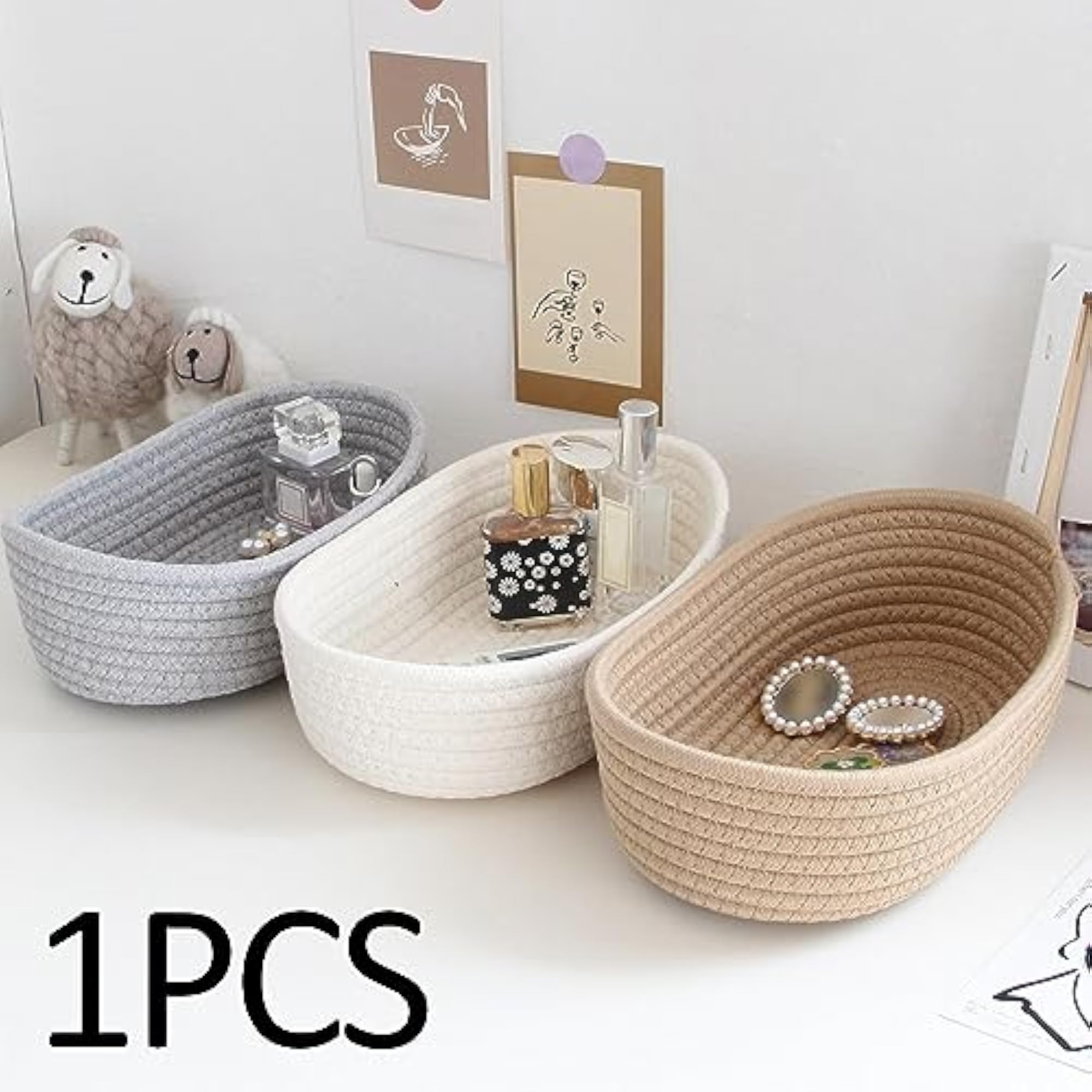 Small Storage Baskets Portable Shelves Organizer